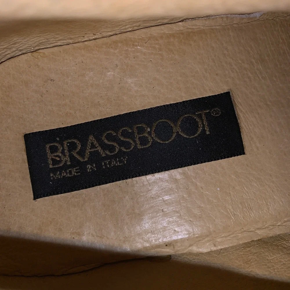BrassBoot Mens‎ Leather Brown Chukka Boots Lace Up Made In Italy Classic Dressy